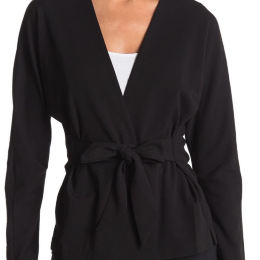 H by Halston Wrap Jacket black small NWT